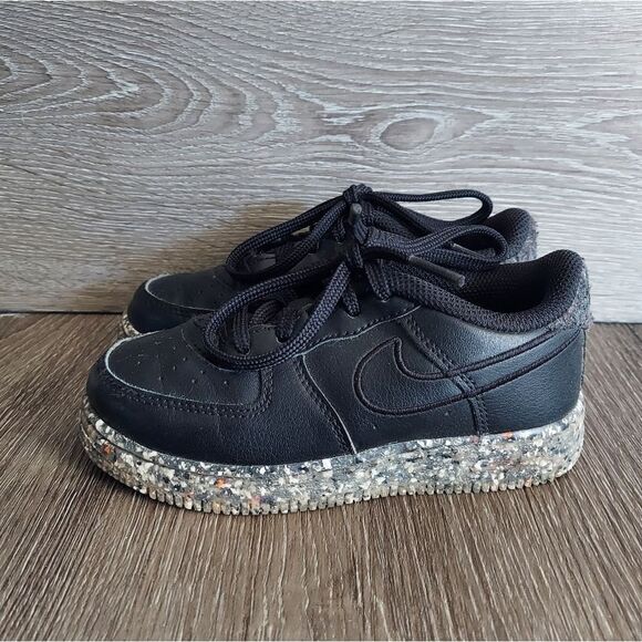 Nike Air Force 1 PS Recycled Wool Pack Black DB 4587-001 Kids Size 9C - Picture 4 of 9